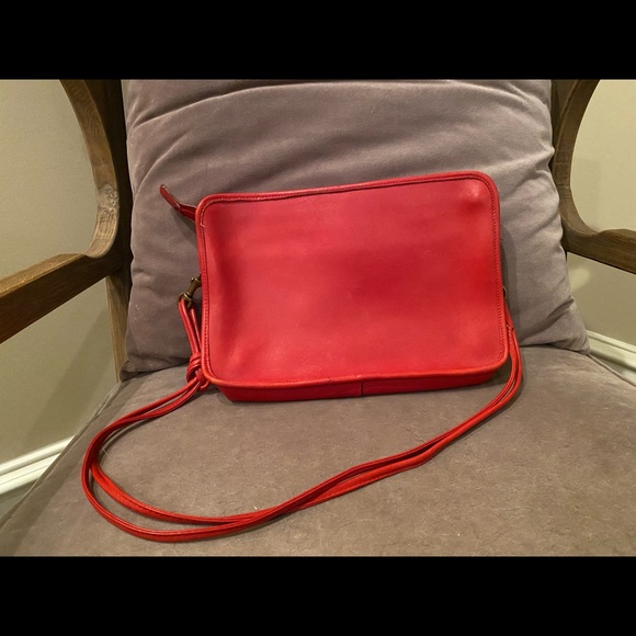 Dorcelle Vintage Red Leather Crossbody Bag $75 OBO - Picture 5 of 7